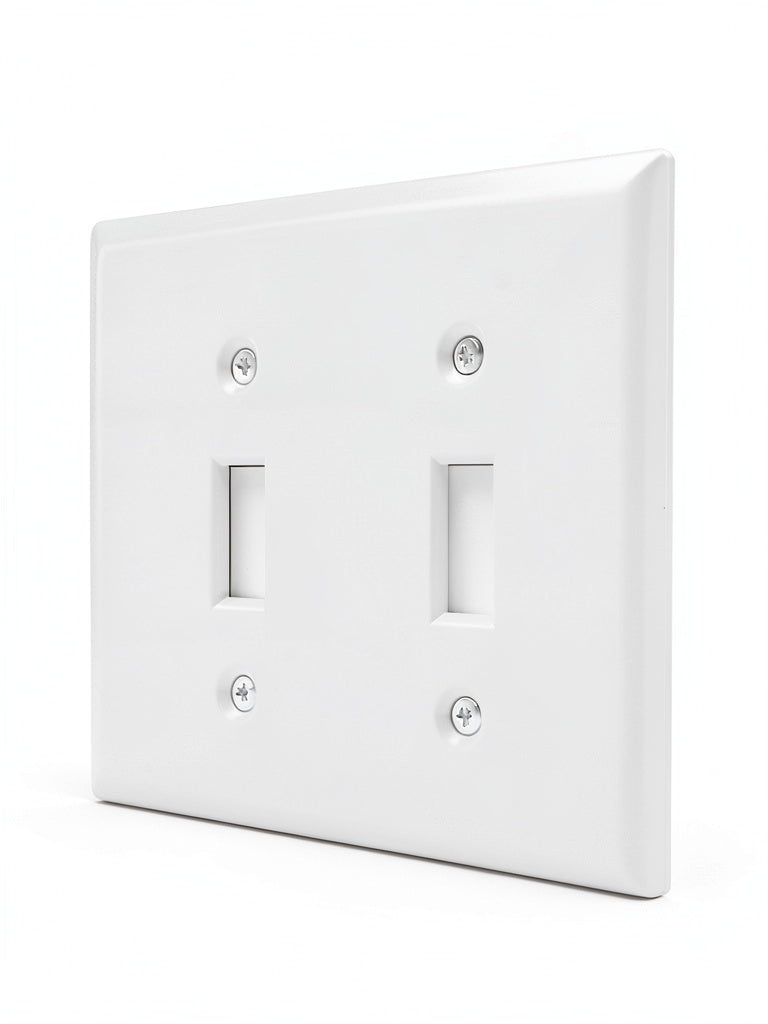 Enerlites Poly Carbonate Thermoplastic Wall Plate 2-Gang Toggle/10 Pack
