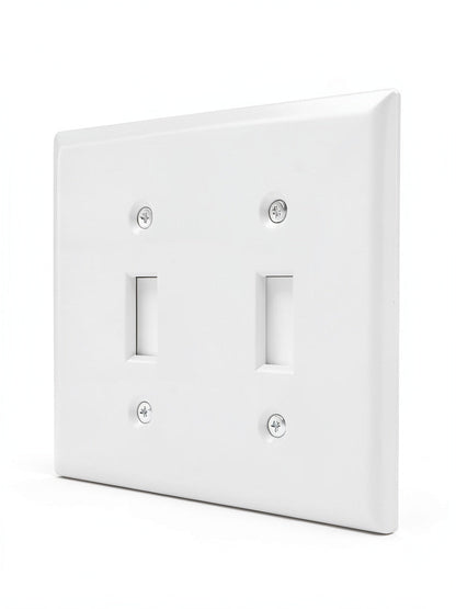 Enerlites Poly Carbonate Thermoplastic Wall Plate 2-Gang Toggle/10 Pack