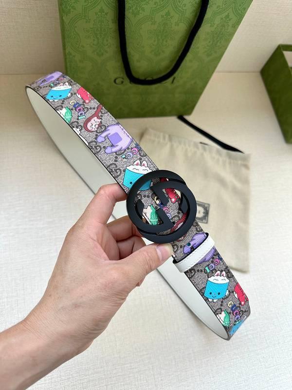 GUCCI Cartoon Print Logo Belt &