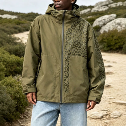 Color Changing Leopard Print Windbreaker