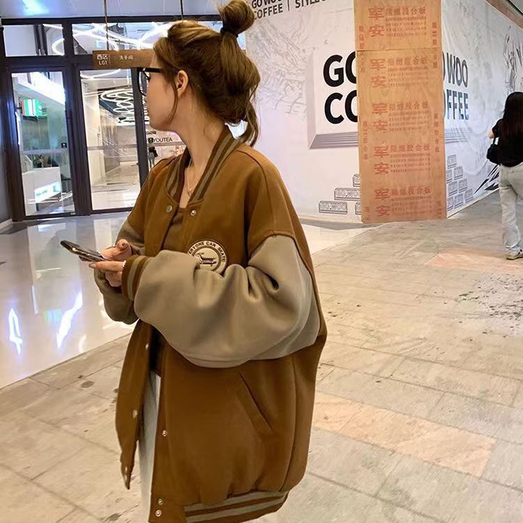 Retro Loose Fit Baseball Jacket