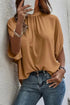 Tie Back Slit Half Sleeve Blouse by Trendsi
