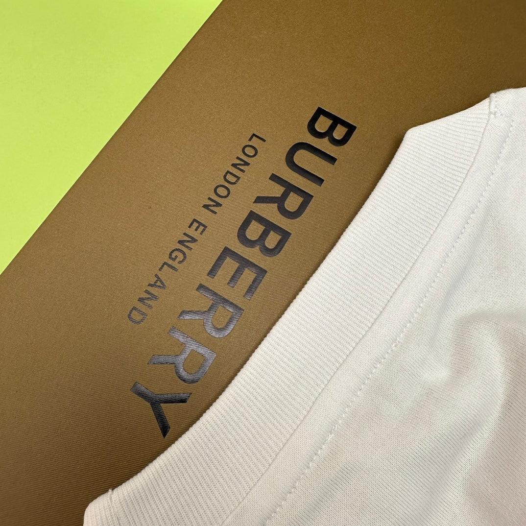 Burberry White T-Shirt Without Collar