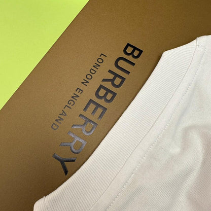 Burberry White T-Shirt Without Collar
