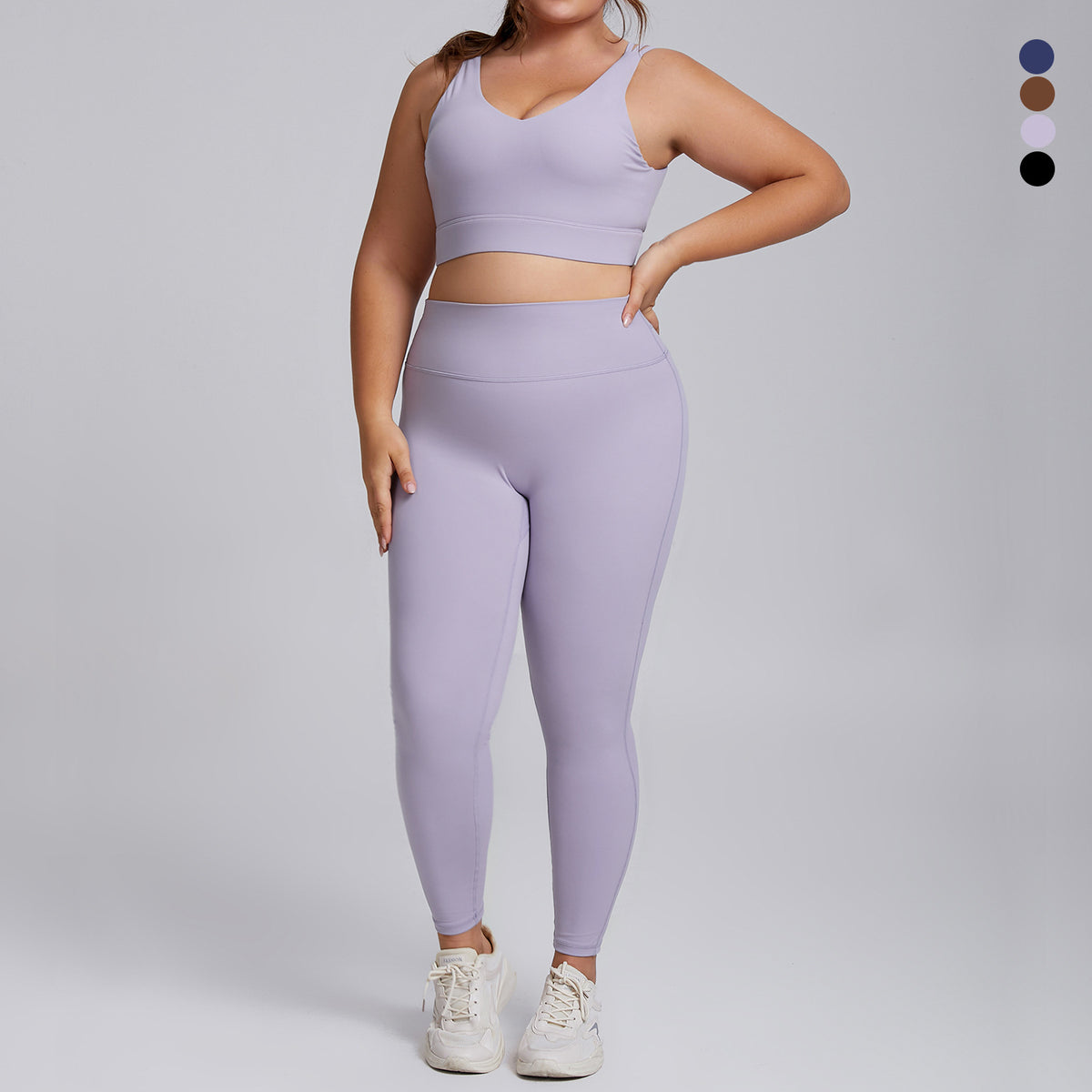Womens Plus Size High Elastic Yoga Fitness Suit