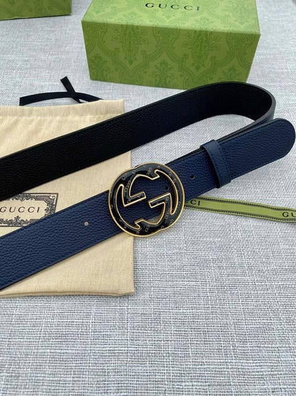 GUCCI Embellished coated-canvas and leather belt &