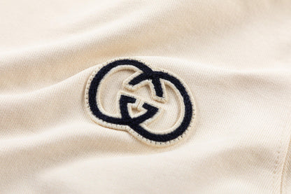 Gucci Cotton jersey hooded sweatshirt Beige