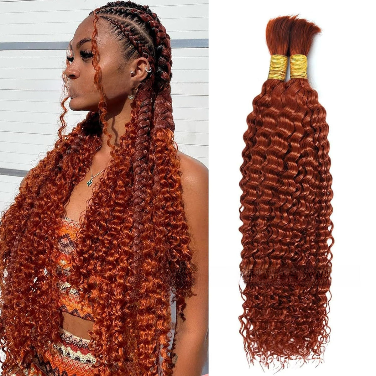 Deep Wave Bohemian Braid Wig Hand-Woven Hair Extensions