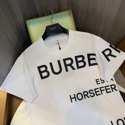 Burberry White T-Shirt Without Collar