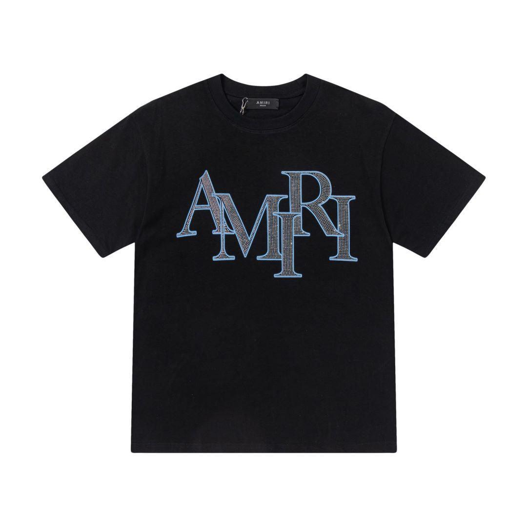 Amiri Black T-Shirt Without Collar