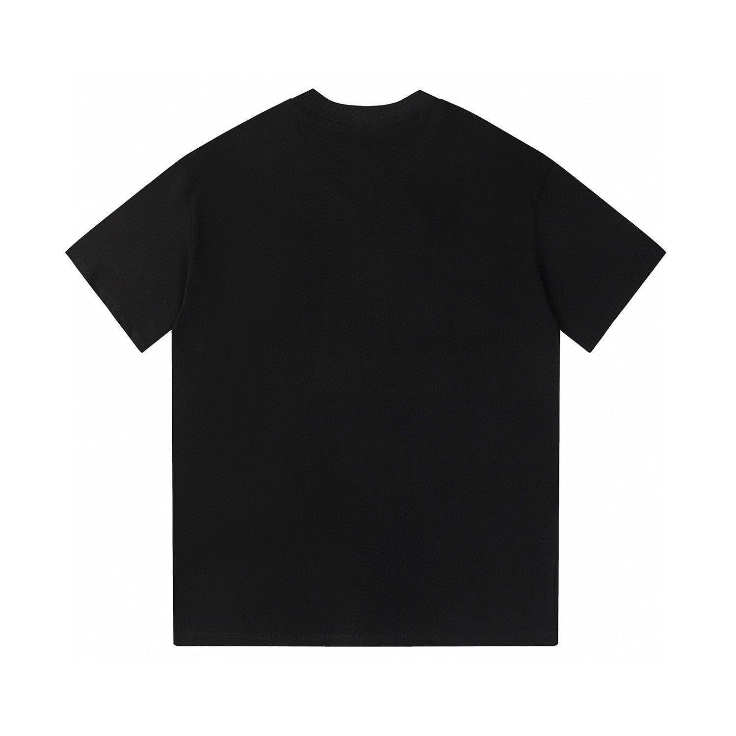 Burberry Crew Neck T-Shirt (Black &amp; Beige) – Luxury Cotton Comfort