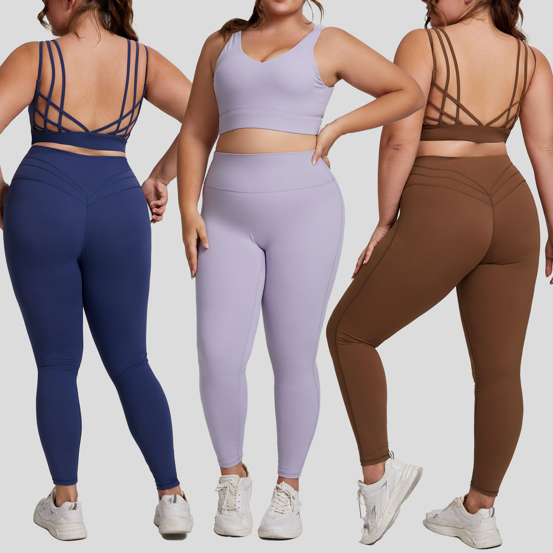 Womens Plus Size High Elastic Yoga Fitness Suit