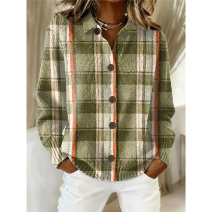 print turn-down collar shirt