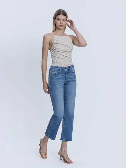Romy Mid Rise Ankle Straight Jean