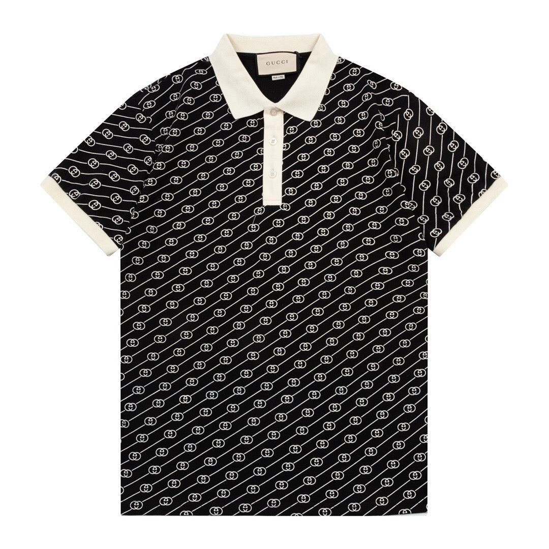 Gucci Black T-shirt with a collar