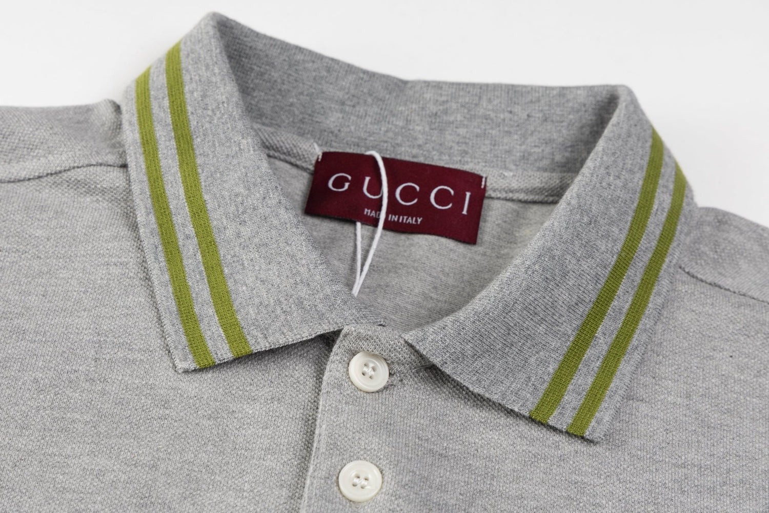 Gucci Luxury T-shirt with Collar Grey - Premium Cotton Comfort