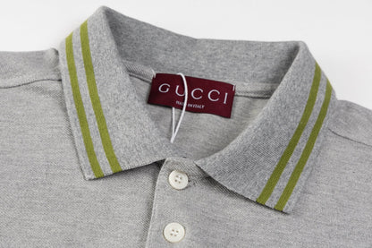 Gucci Luxury T-shirt with Collar Grey - Premium Cotton Comfort