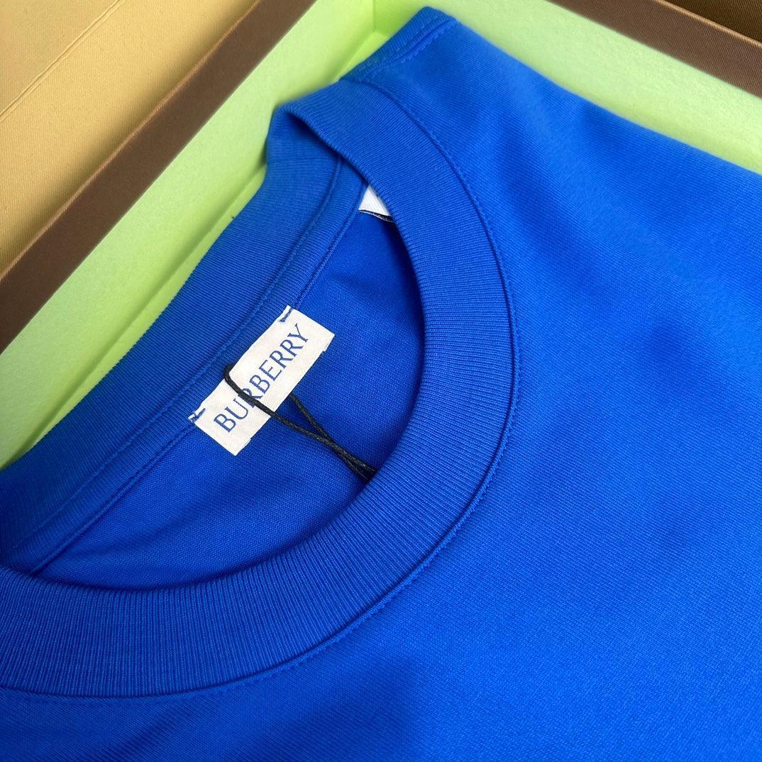 Burberry Blue T-Shirt Without Collar