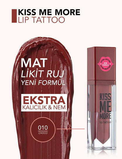 Flormar Kiss Me More Matte Liquid Lipstick 010 Choco