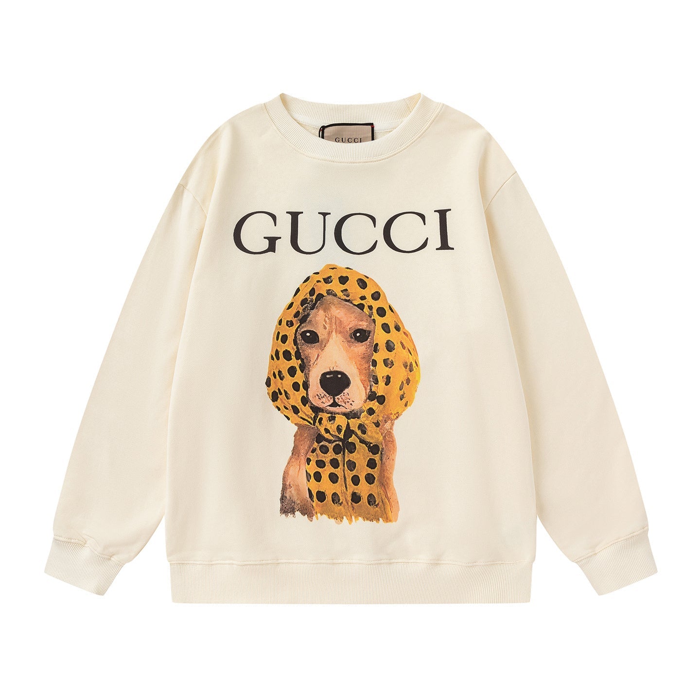 GUCCI Beige Cotton Jersey Sweatshirt New &amp; Authentic