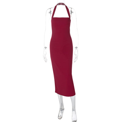 Womens Halter Neck Summer Dress