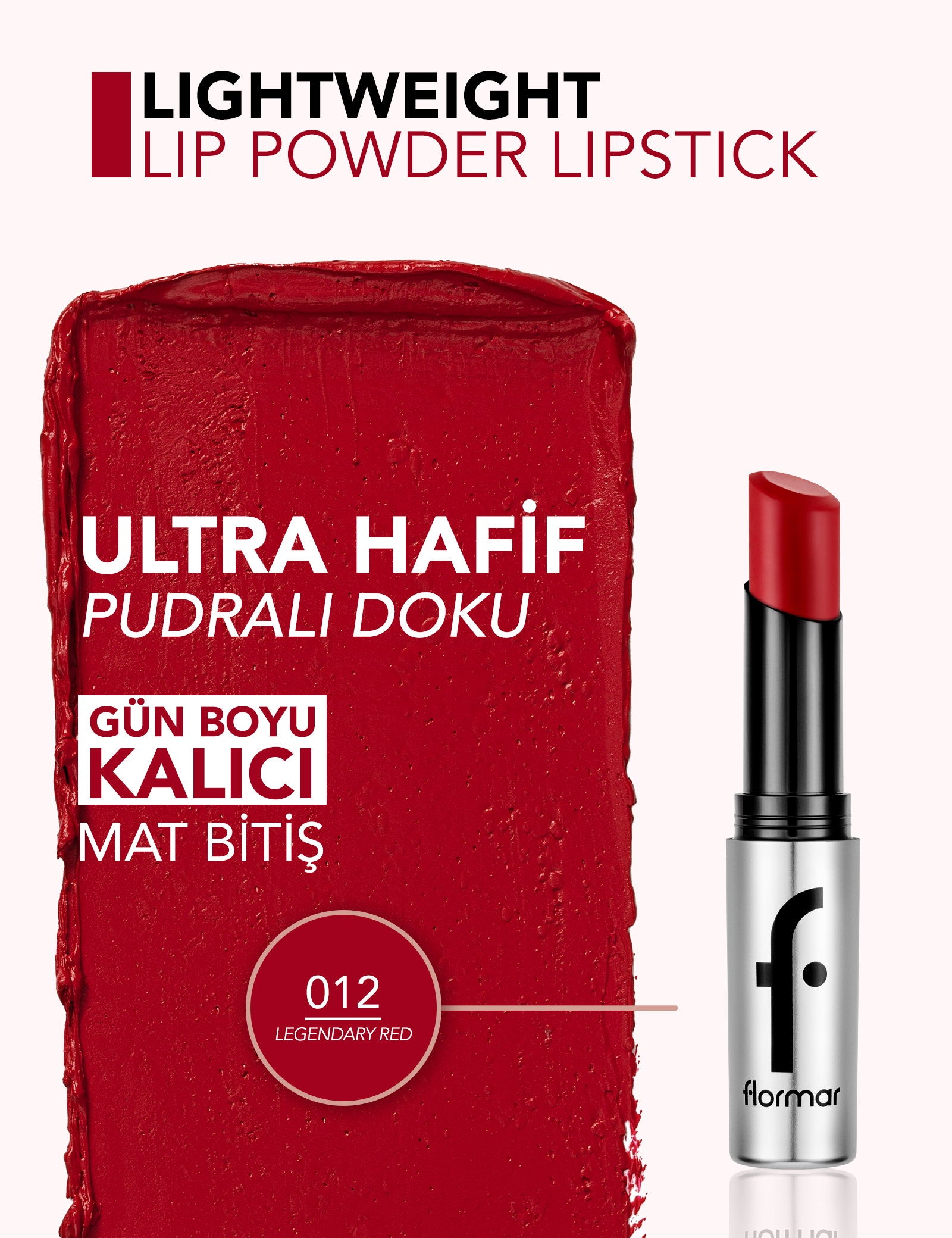 Flormar Lightweight Lip Powder Matte Lipstick 3g