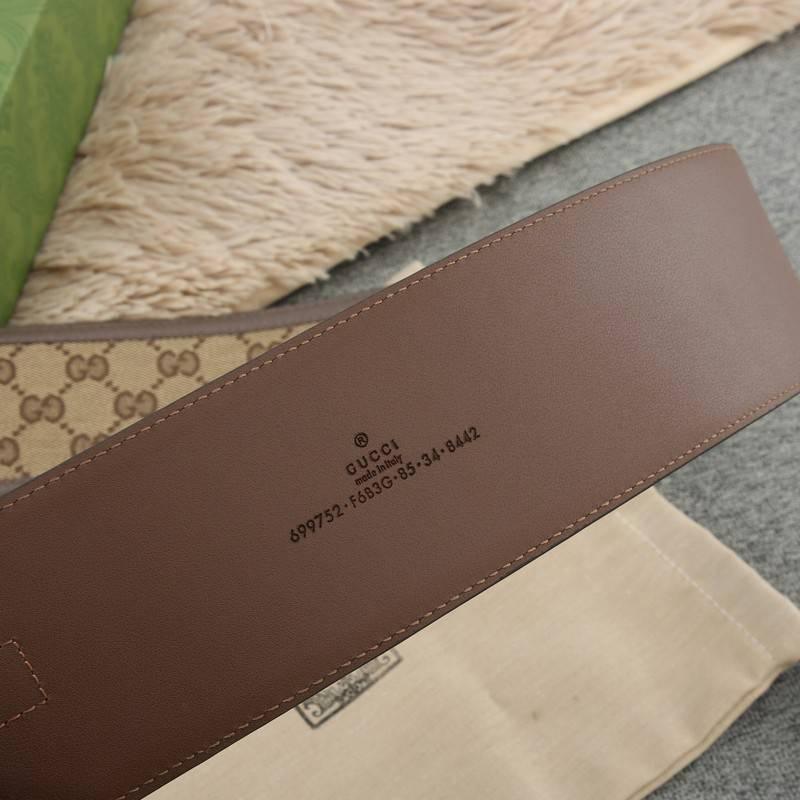 Gucci GG-buckle canvas Women belt &