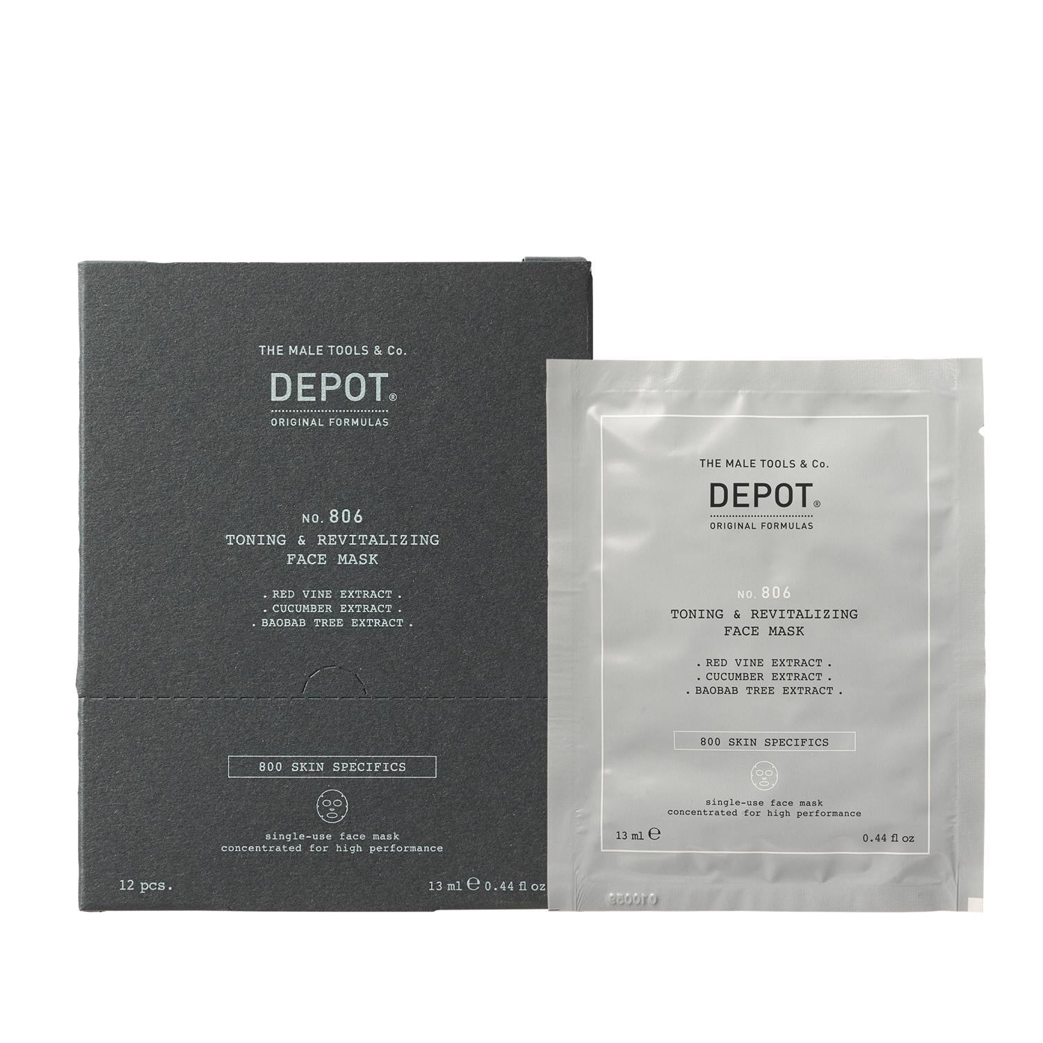 Depot No. 806 Toning &amp; Revitalizing Face Mask 12x13 ml