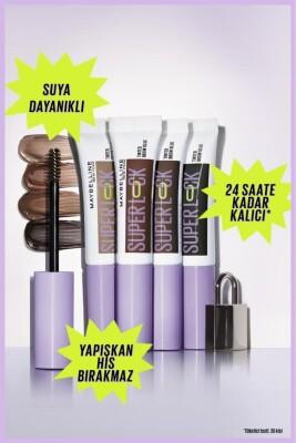 Maybelline Super Lock Brow Glue - Medium Brown Tinted Eyebrow Mascara, Long Lasting Brow Shaping &amp; Setting Gel