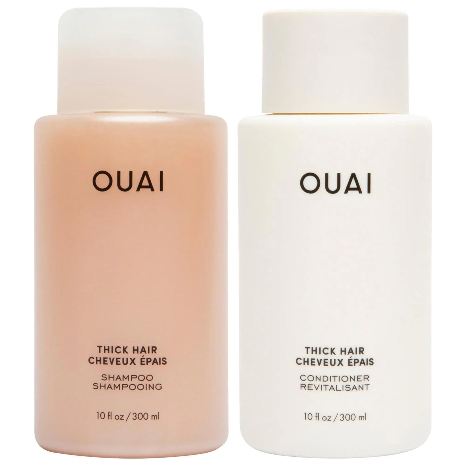 OUAI Shampoo &amp; Conditioner Duo for Thick Hair: Hydrate, Detangle &amp; Control Frizz - Sulfate &amp; Paraben Free, Cruelty-Free, 20.28 fl oz