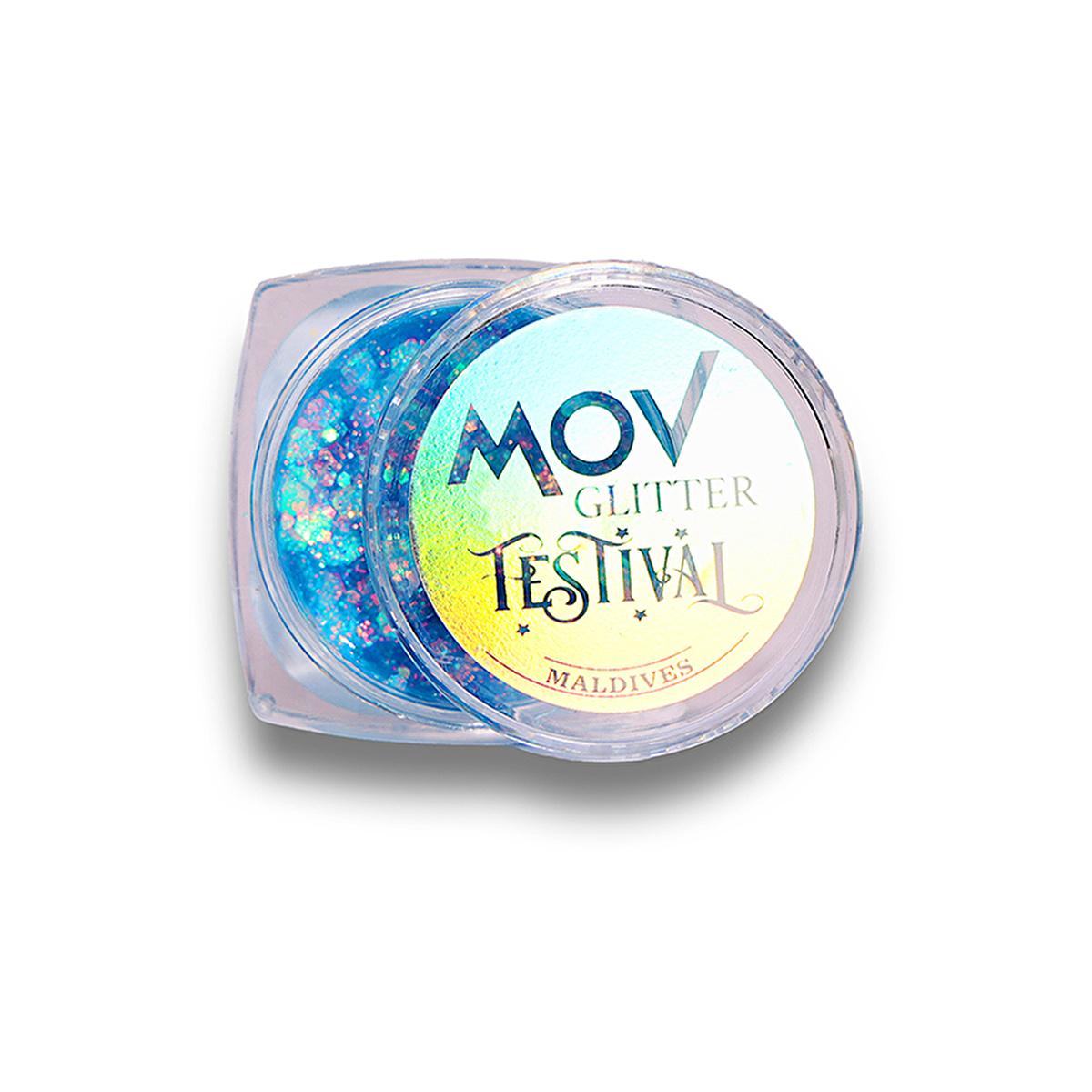 Mov Glitter Cream Makeup for Festivals &amp; Special Occasions - Shiny, Moisturizing Cosmetic for Body &amp; Face Decoration