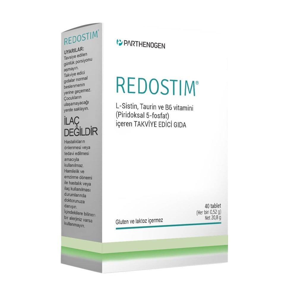 Redostim Dietary Supplement - L-Cystine, Taurine &amp; Vitamin B6 Tablets for Nutritional Support