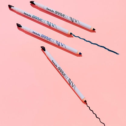 Beaulis Brave It Navy Blue Smoky Eye Eyeliner with Double-Ended Applicator