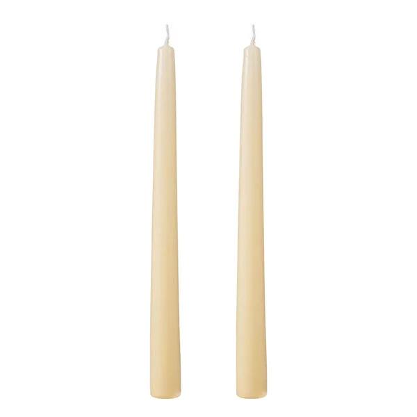 Mistique Cream Candlestick Candles Set of 2 - Elegant Decorative Table Candles for Ambient Lighting &amp; Home Decor