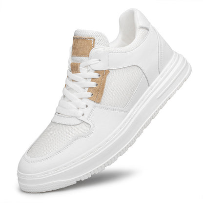 Invisible Height Increasing Hollow Casual Leather Shoes for Men