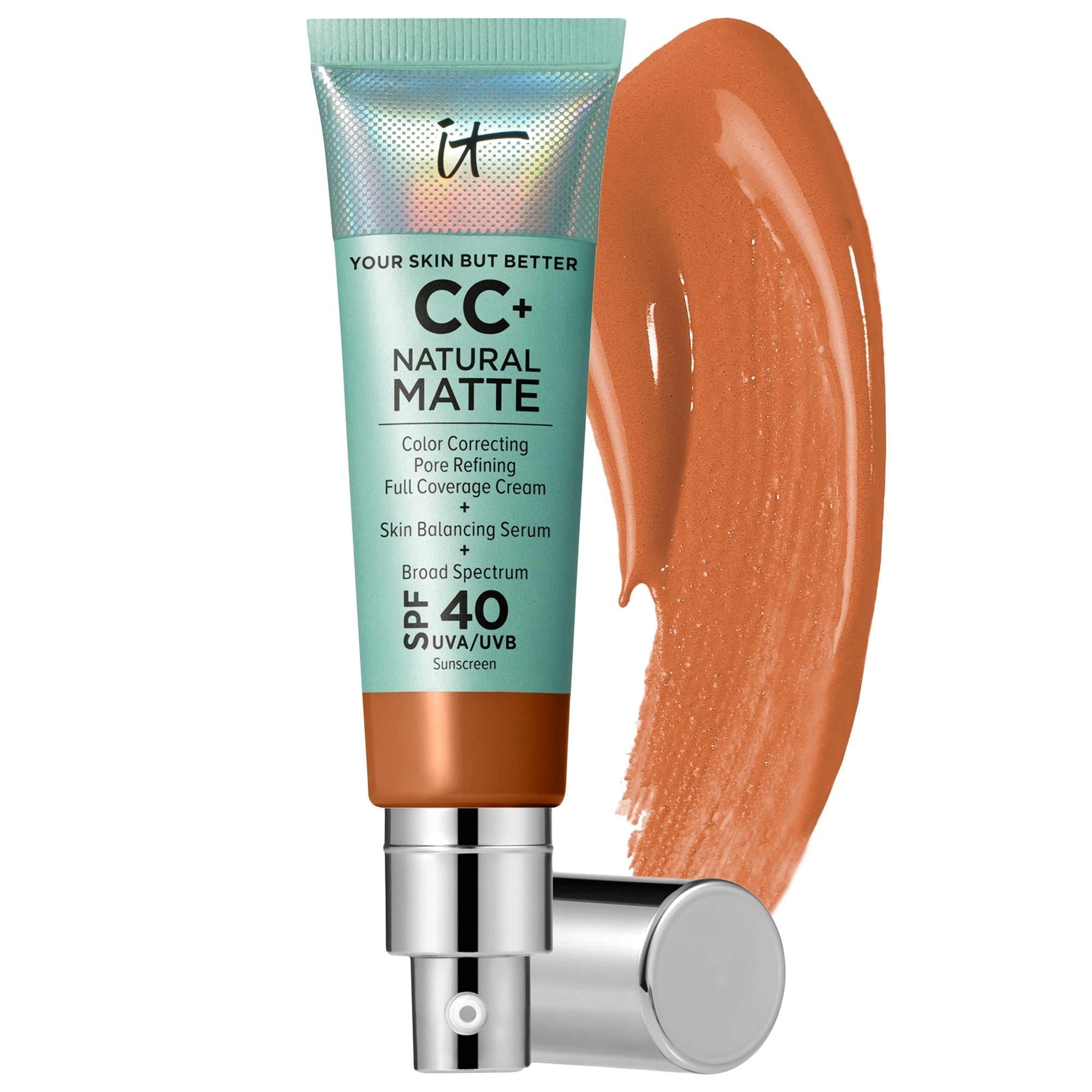 CC+ Cream Natural Matte Foundation with SPF 40 - Full Coverage, Vegan &amp; Non-Comedogenic