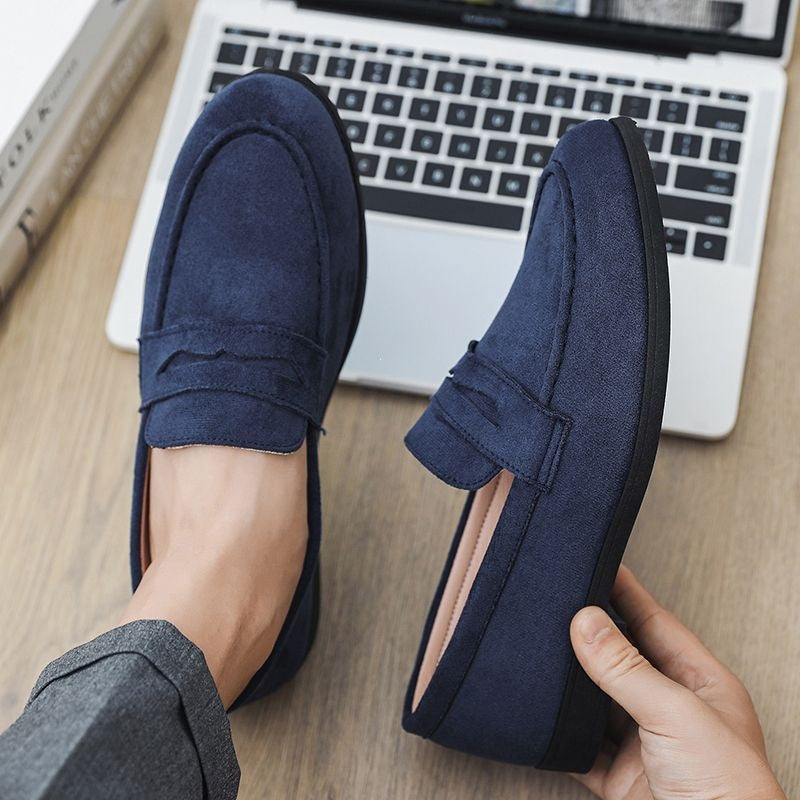 Mens Suede Slip-On Loafers