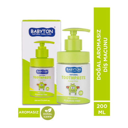 Babyton Natural Flavor Free Toothpaste for Kids 200 ml