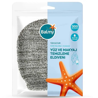 Balmy Face &amp; Makeup Cleansing Glove for Gentle Exfoliation