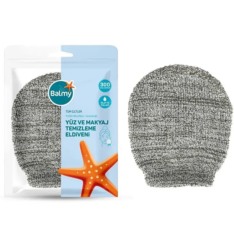 Balmy Face &amp; Makeup Cleansing Glove for Gentle Exfoliation