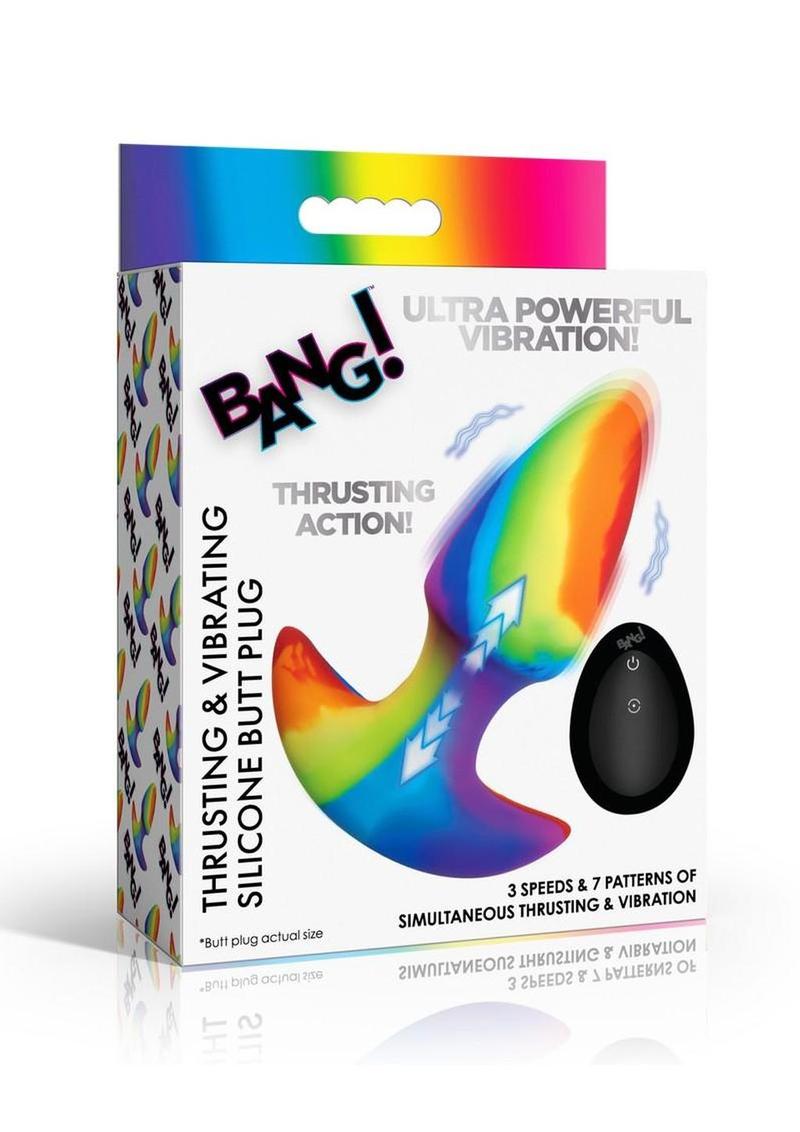 Bang Thrusting and Vibrating Silicone Butt Plug