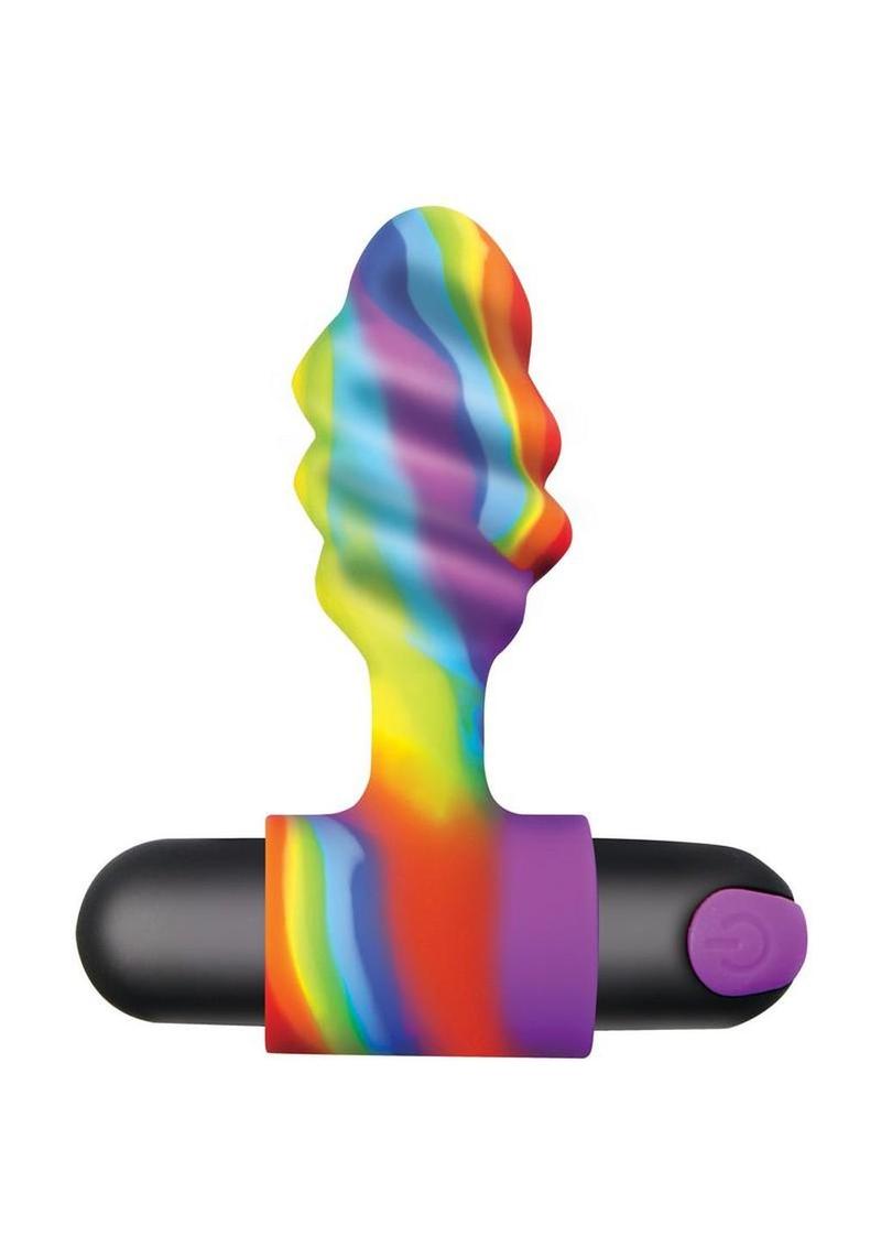 Bang! Vibrating Rainbow Butt Plug