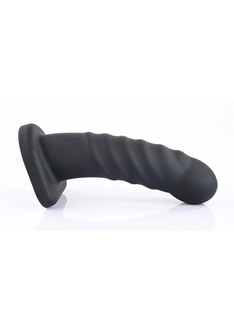 Ribbed Silicone Hollow Dildo Banx