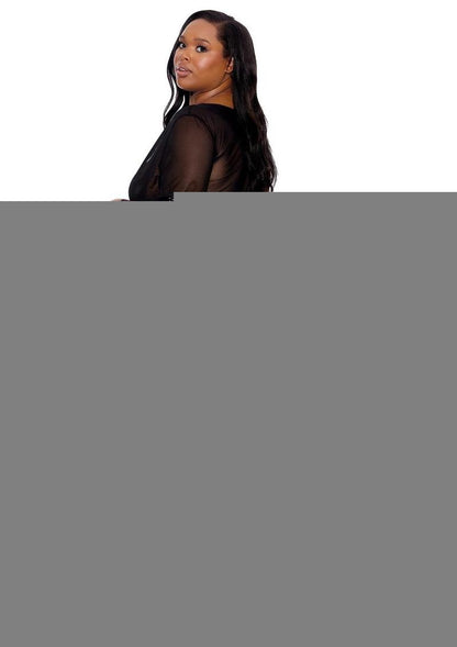 Barely Bare Lace  Seductive And Elegant Trim Sheer Robe