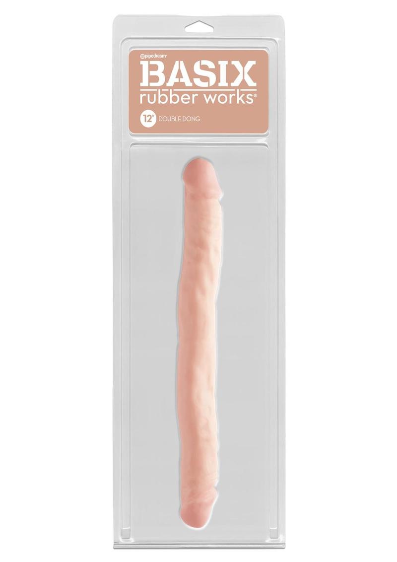 Basix Rubber Works 12in Double Dong Waterproof And Realistic Design