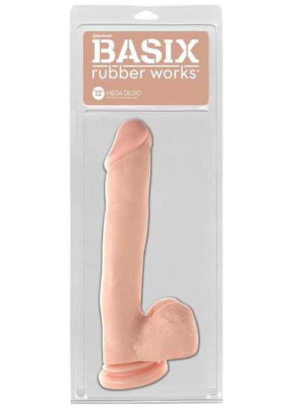 Basix Rubber Works Mega Dildo 12 Inch Realistic Design