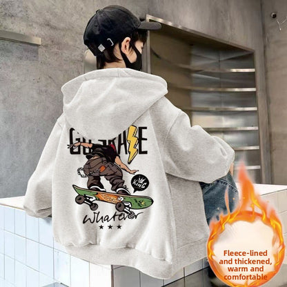 Boys Hooded Zipper Jacket