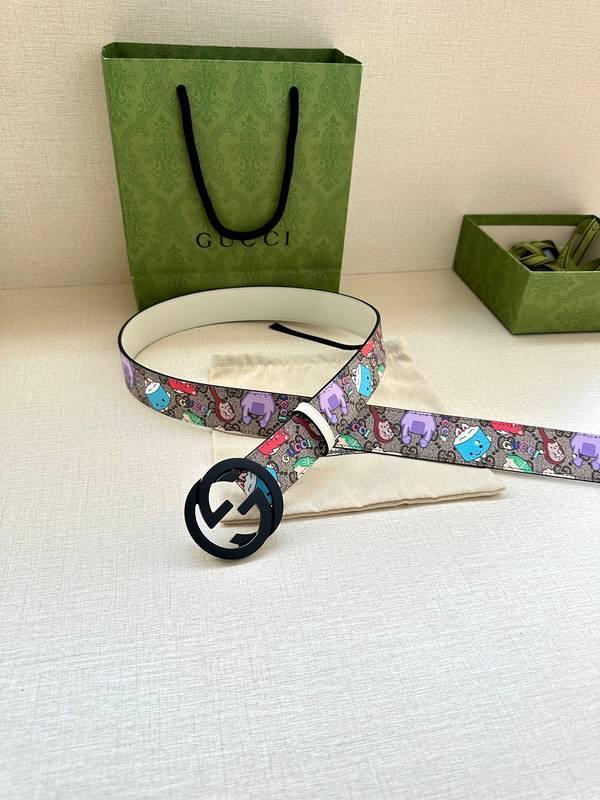 GUCCI Cartoon Print Logo Belt &