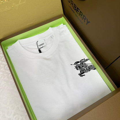 Burberry White T-Shirt Without Collar