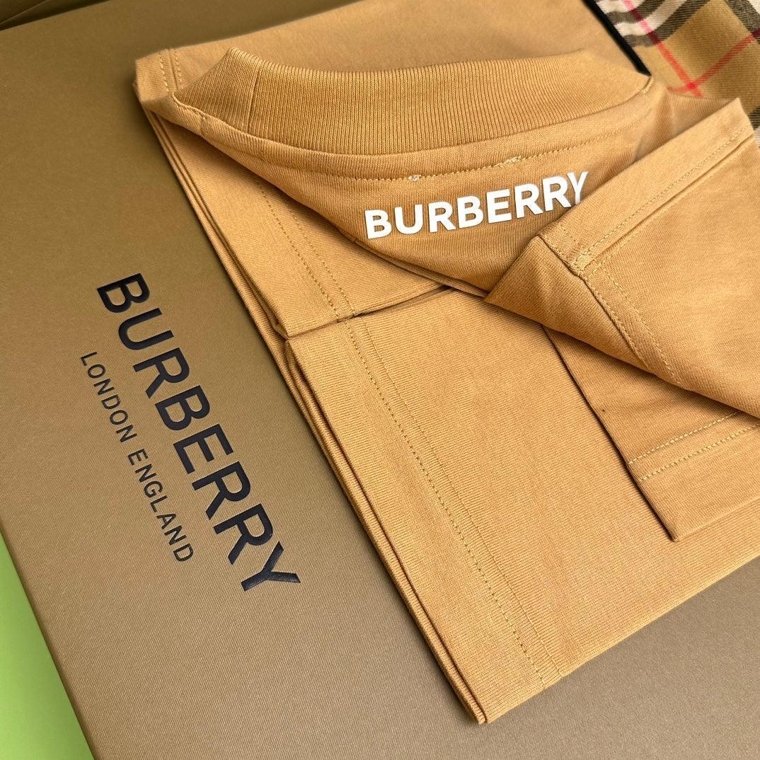 Burberry Luxury T-Shirt Without Collar Brown - Premium Cotton Comfort